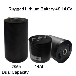 Rugged lithium battery 14Ah 28Ah 4S camera Observer 4G LTE