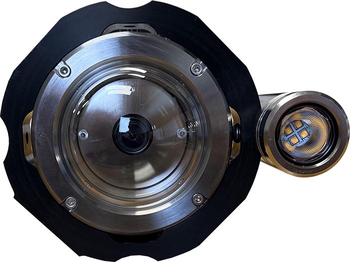 Camera subaquatique immergeable grand angle avec retour video par cable sur un ecran